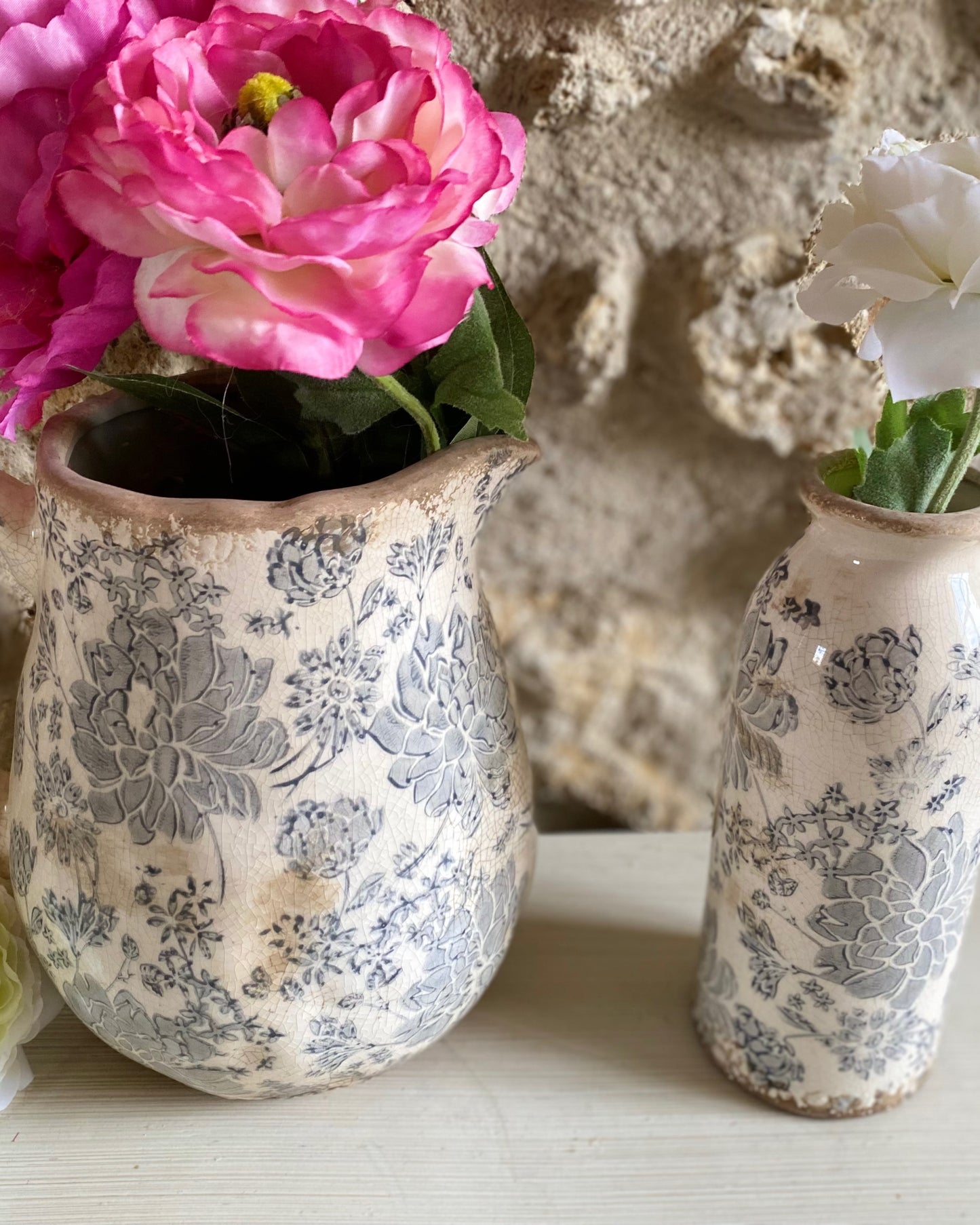 Bouteille Fleurs Bleues