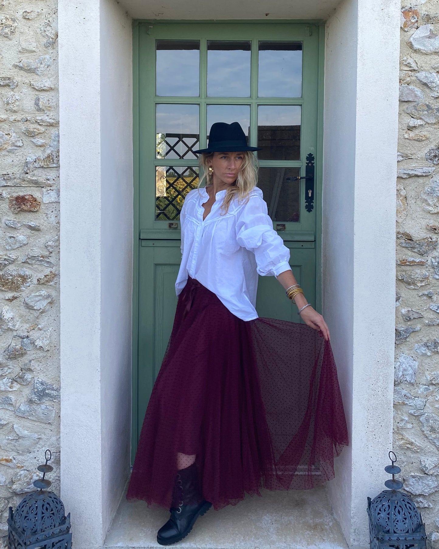 Jupe Tulle Bordeau