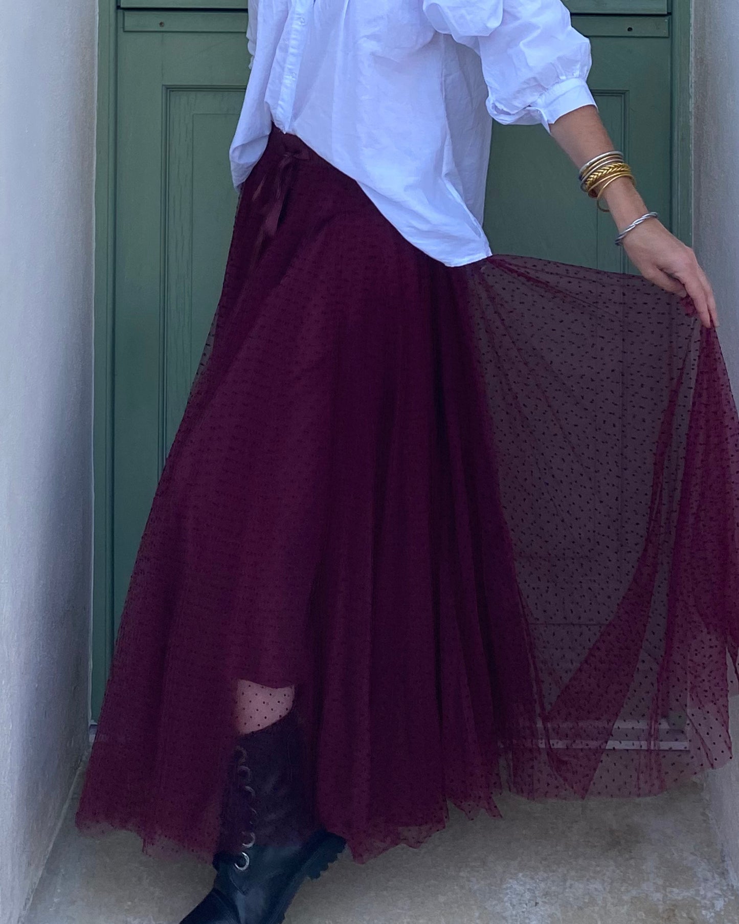 Jupe Tulle Bordeau