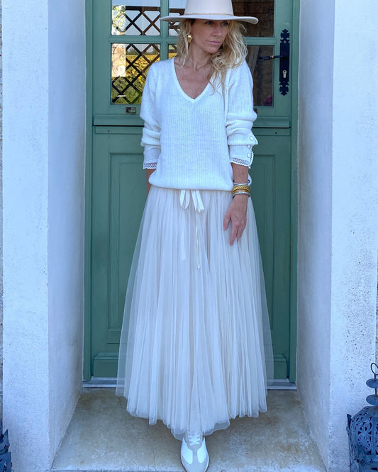 Jupe Tulle Crème