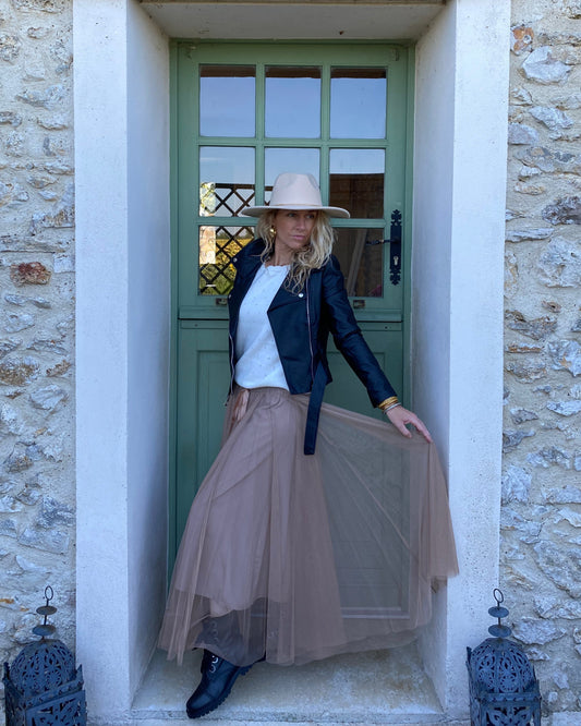 Jupe Tulle Taupe