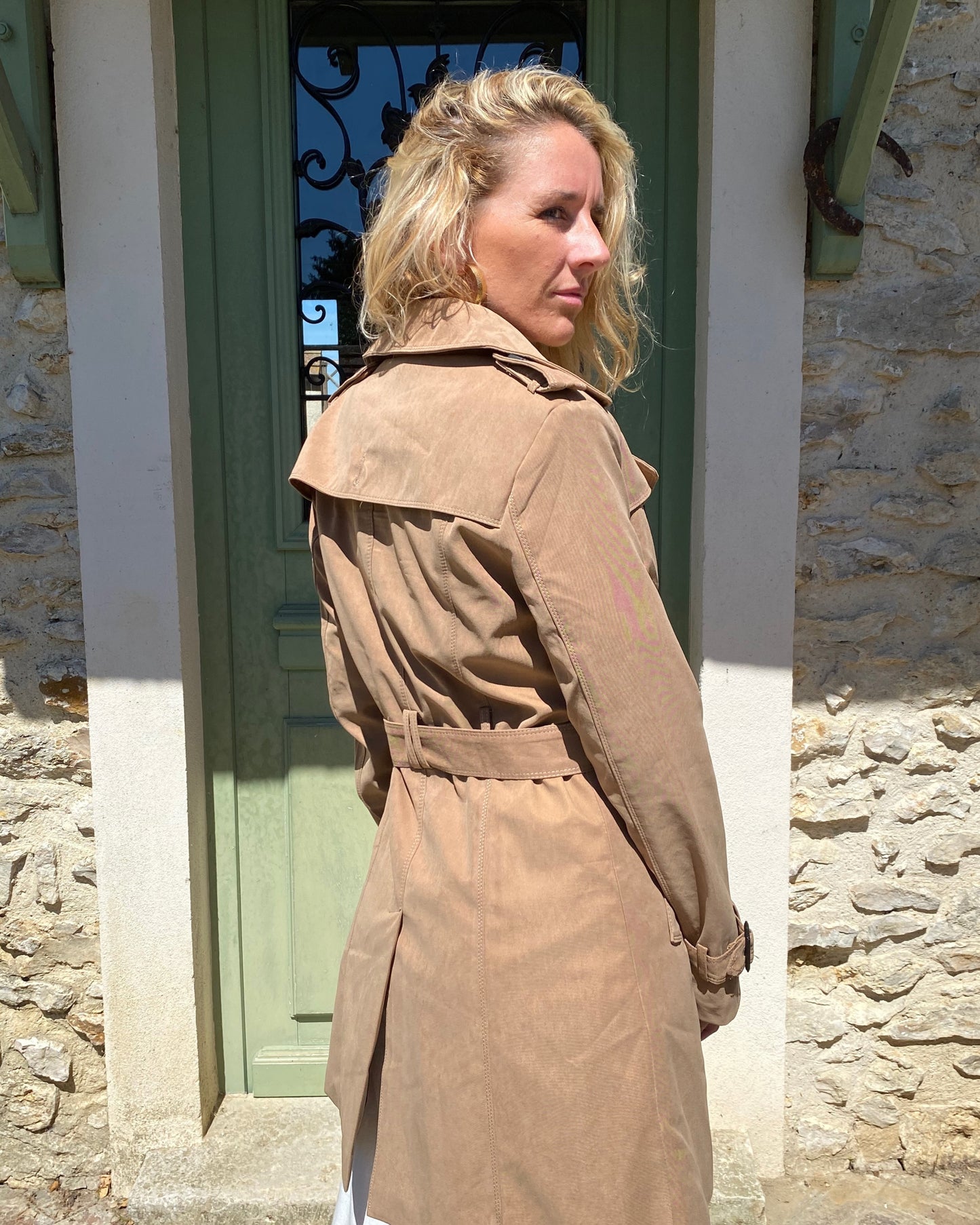 Trench Coat court Camel