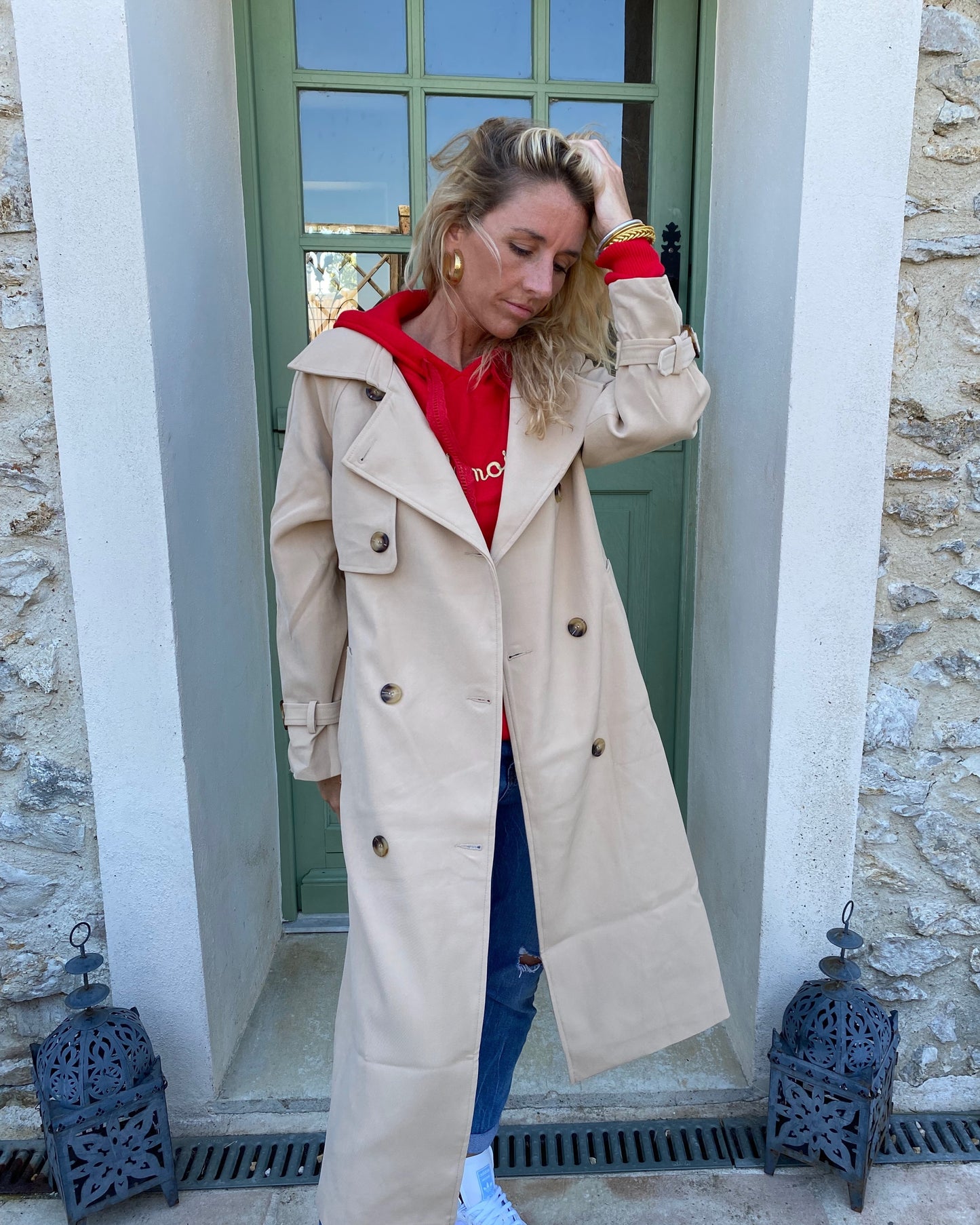 Trench Coat Long Beige