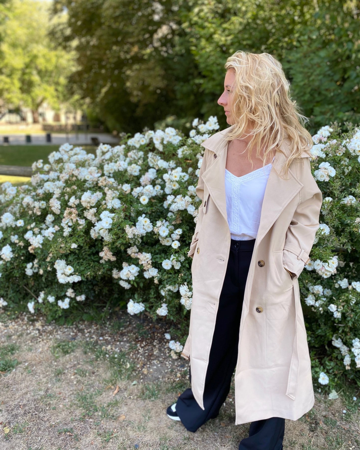 Trench Coat Long Beige