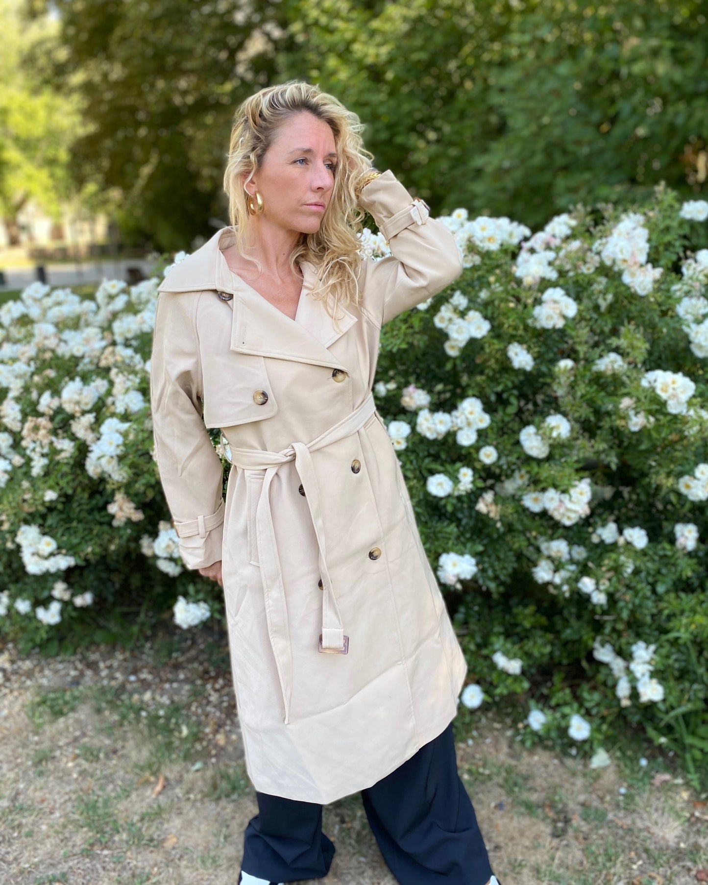 Trench Coat Long Beige