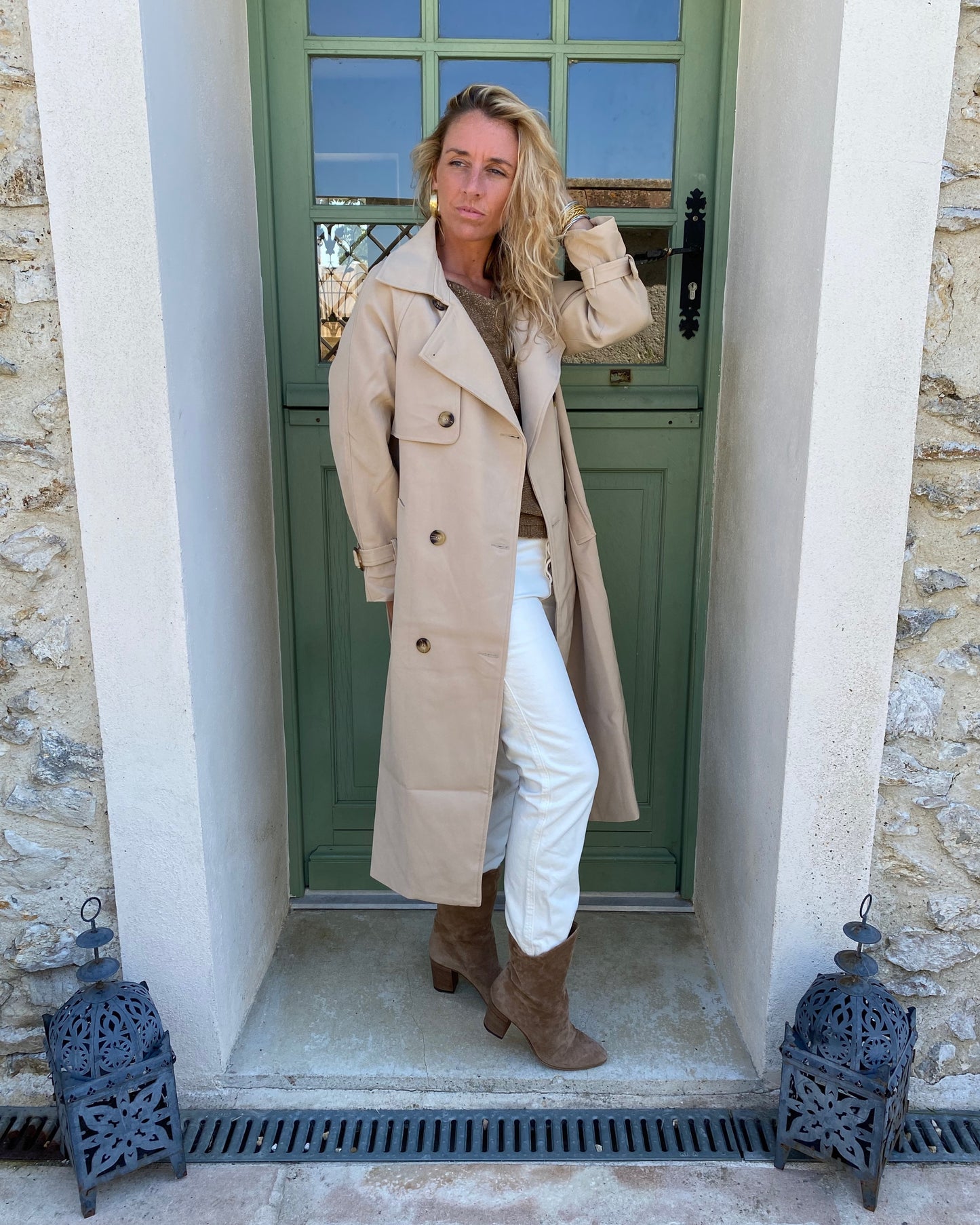 Trench Coat Long Beige