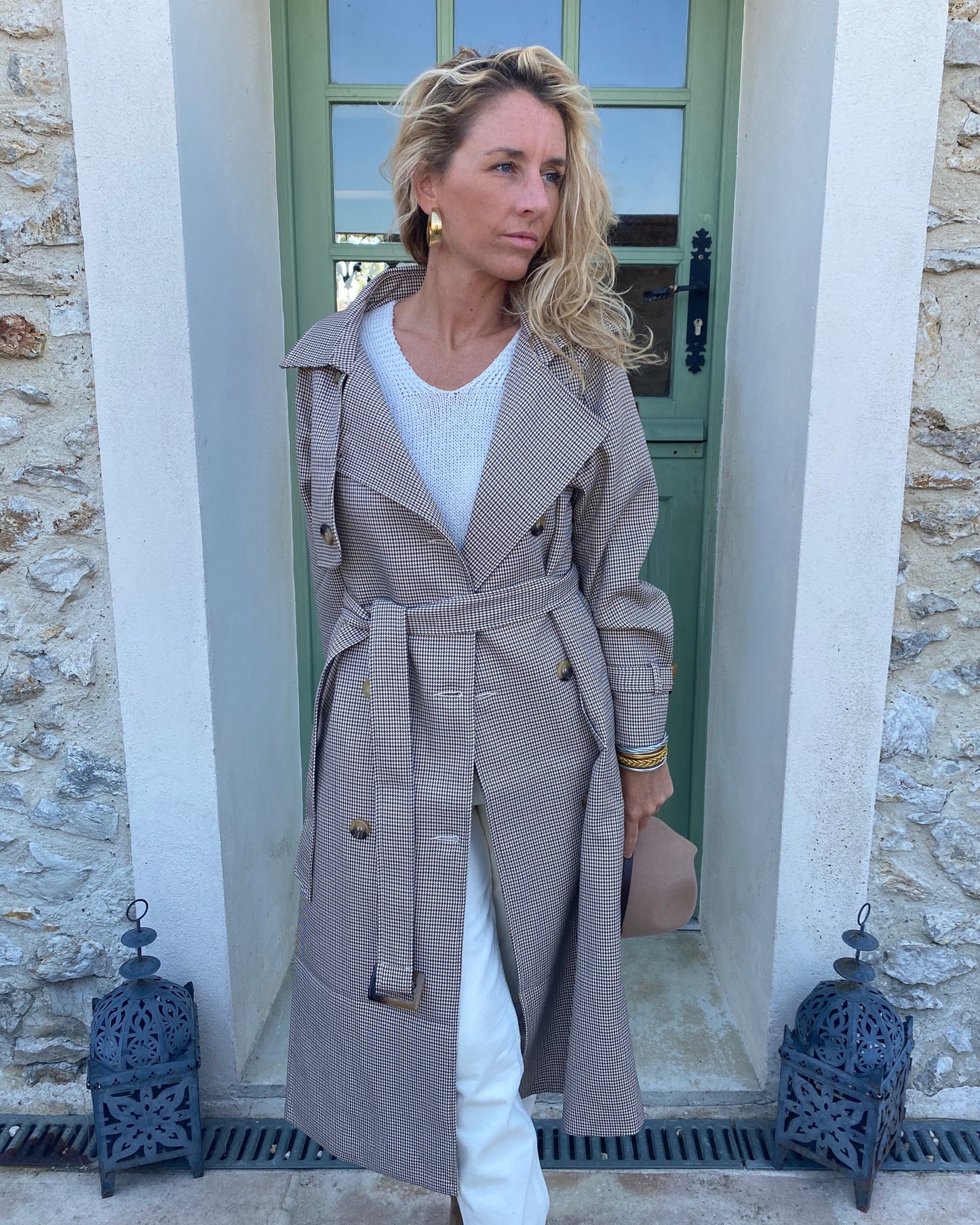 Trench Coat Pied de Poule