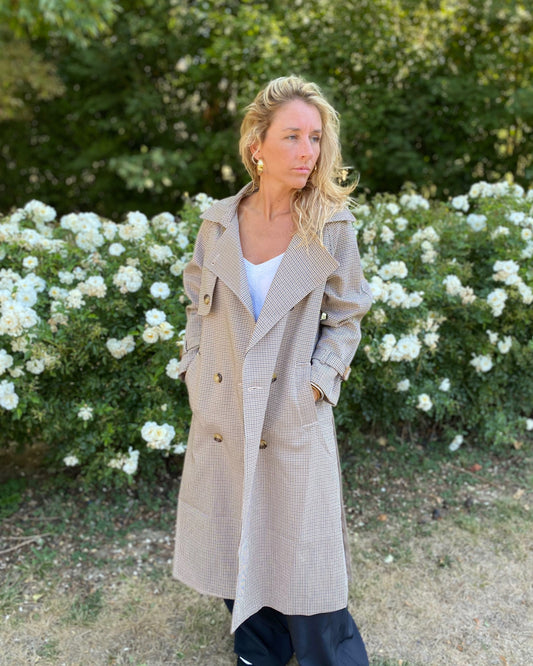 Trench Coat Pied de Poule