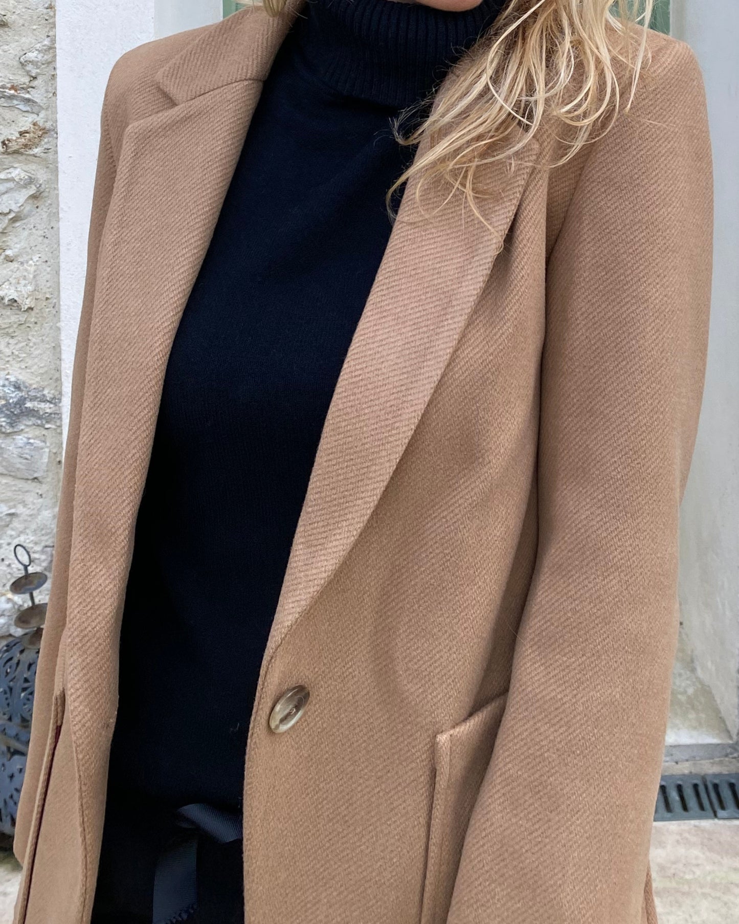 Veste camel Laine