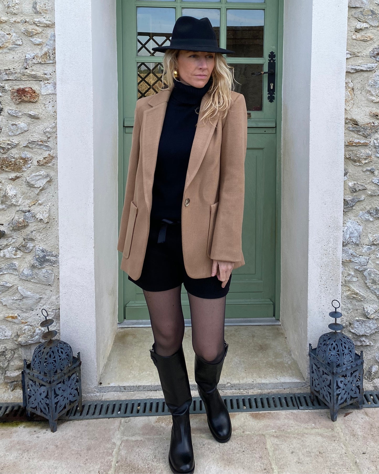 Veste camel Laine