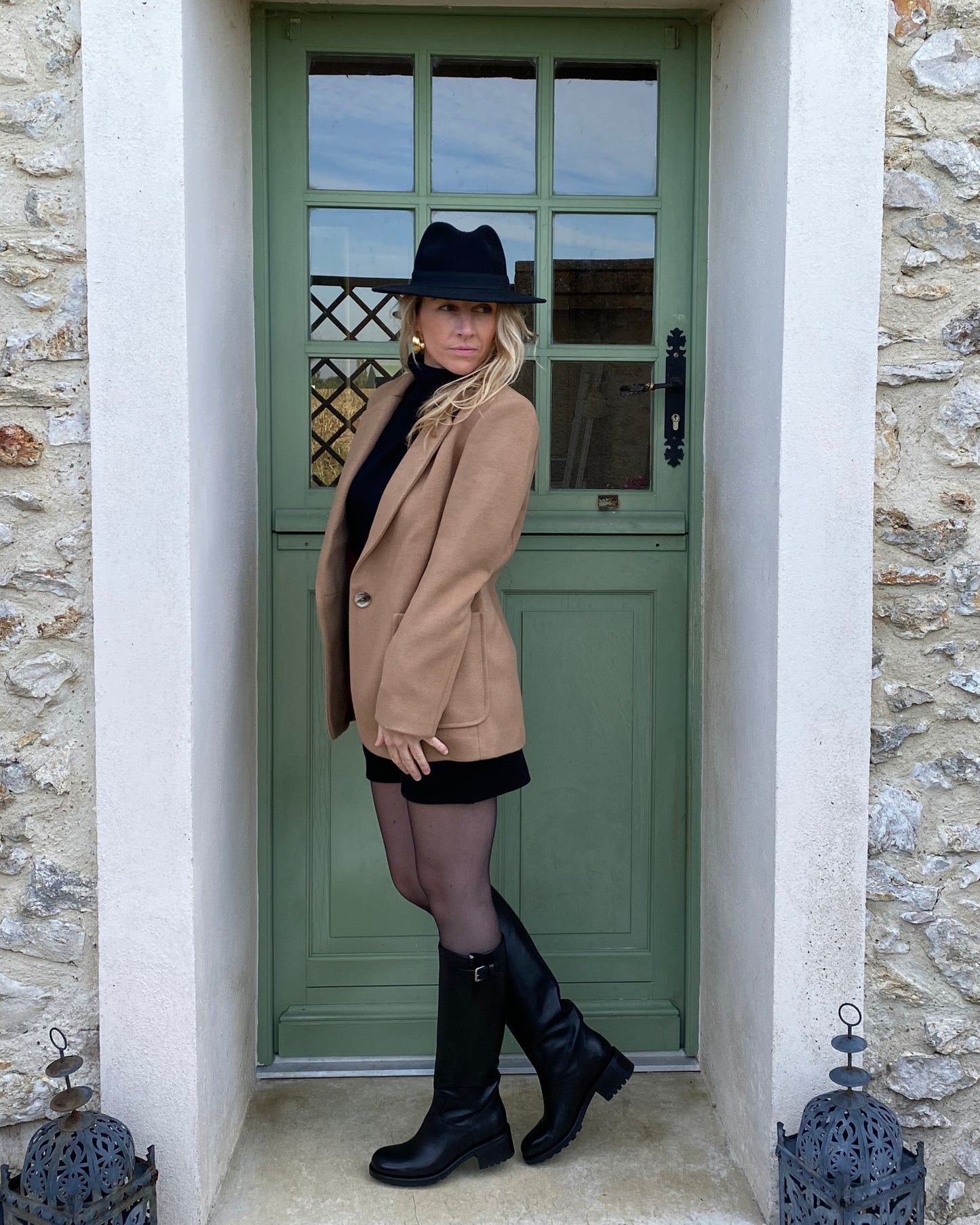 Veste camel Laine