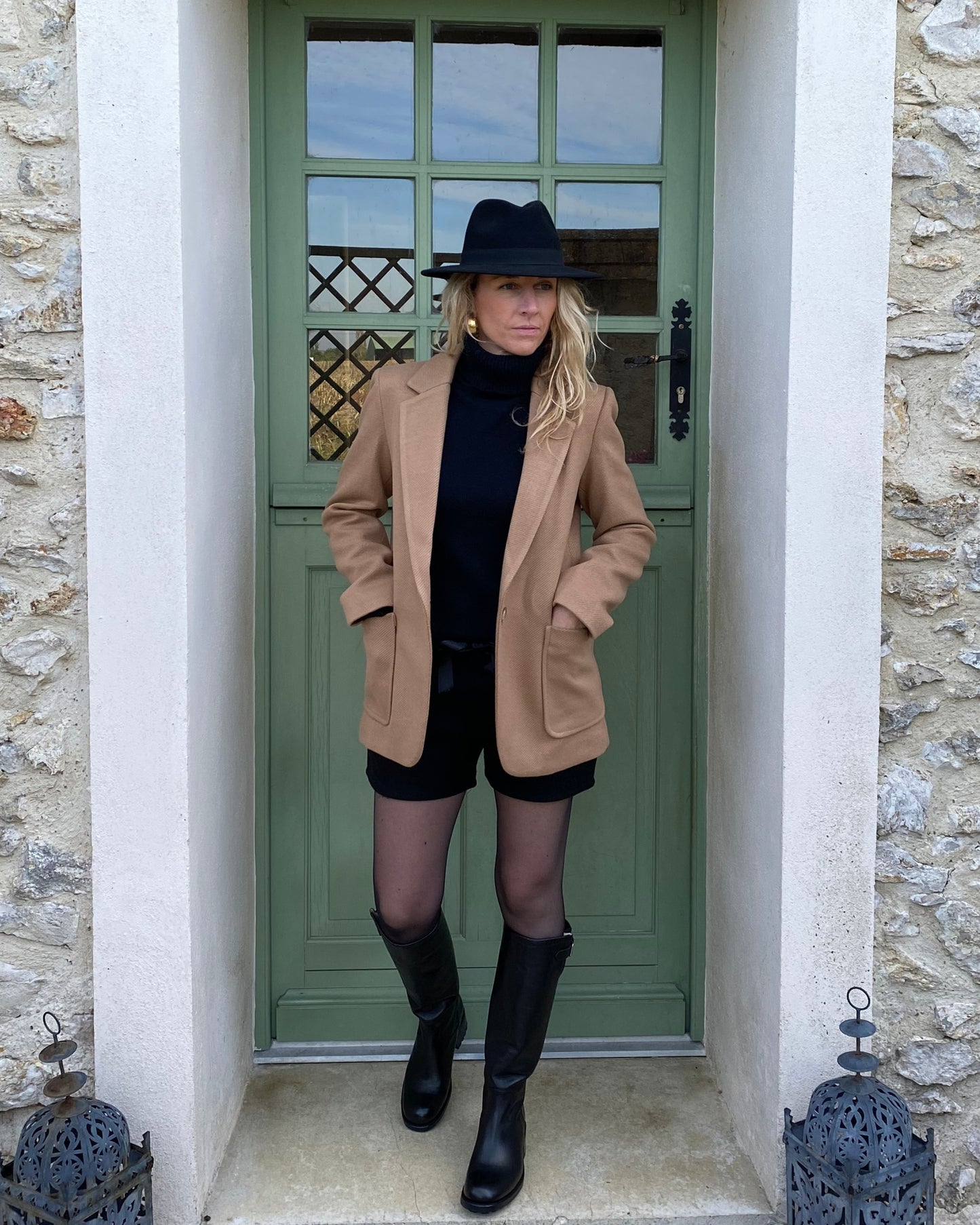 Veste camel Laine