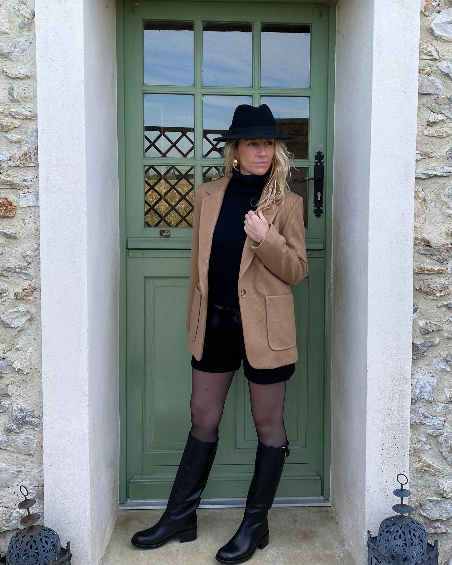 Veste camel Laine