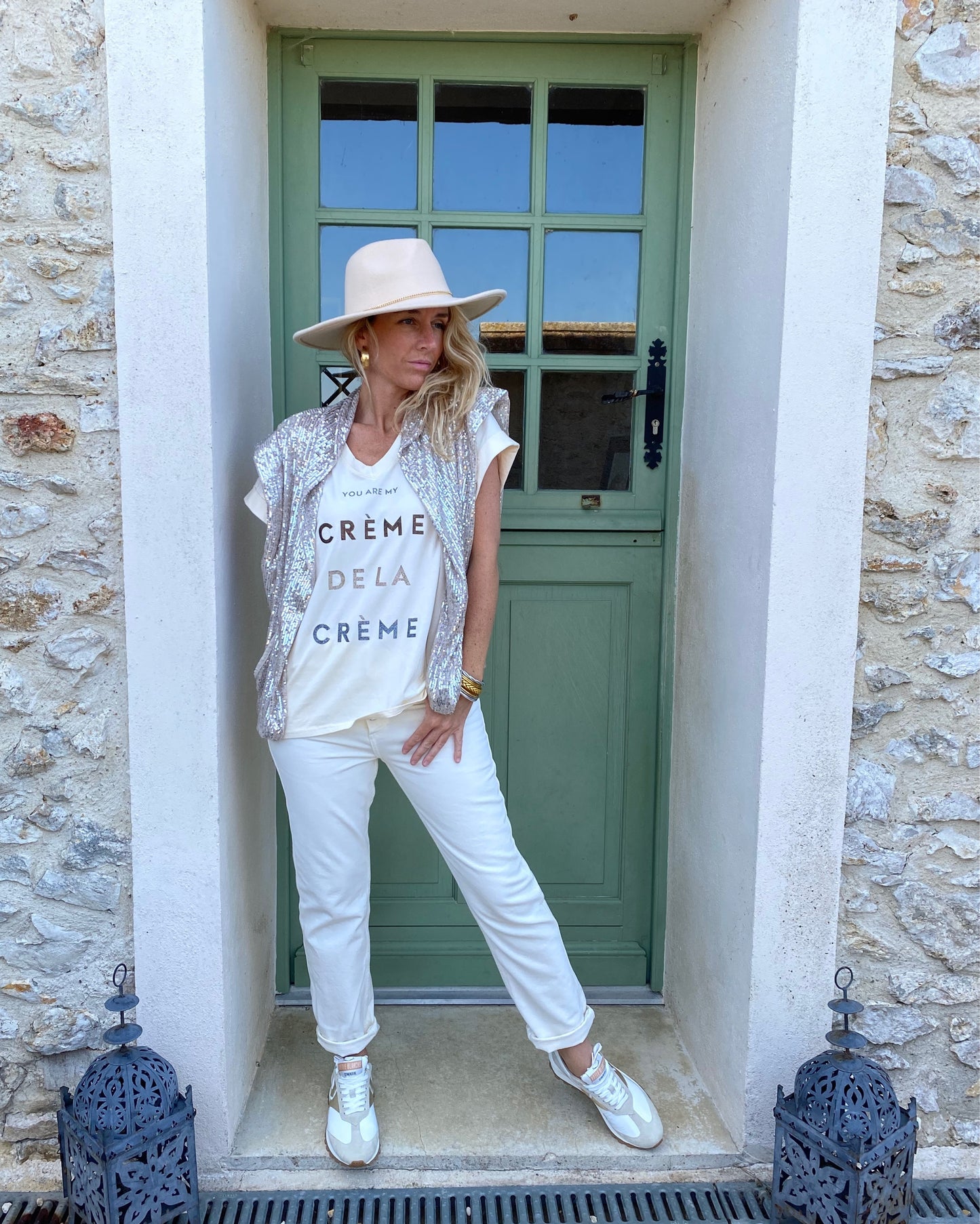 Veste Sequins Argent