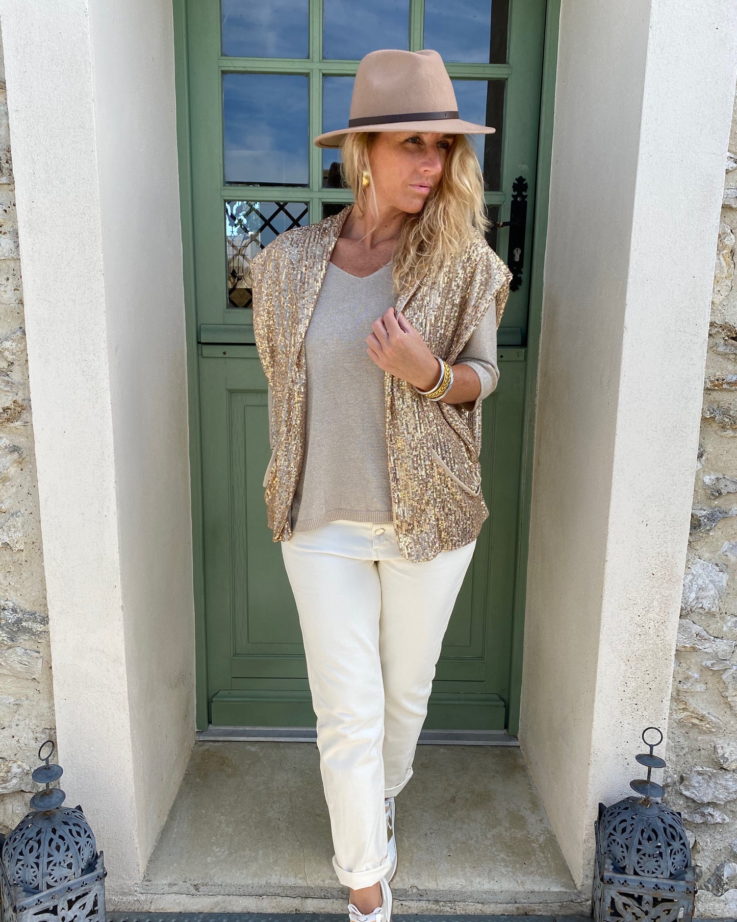 Veste Sequins Or