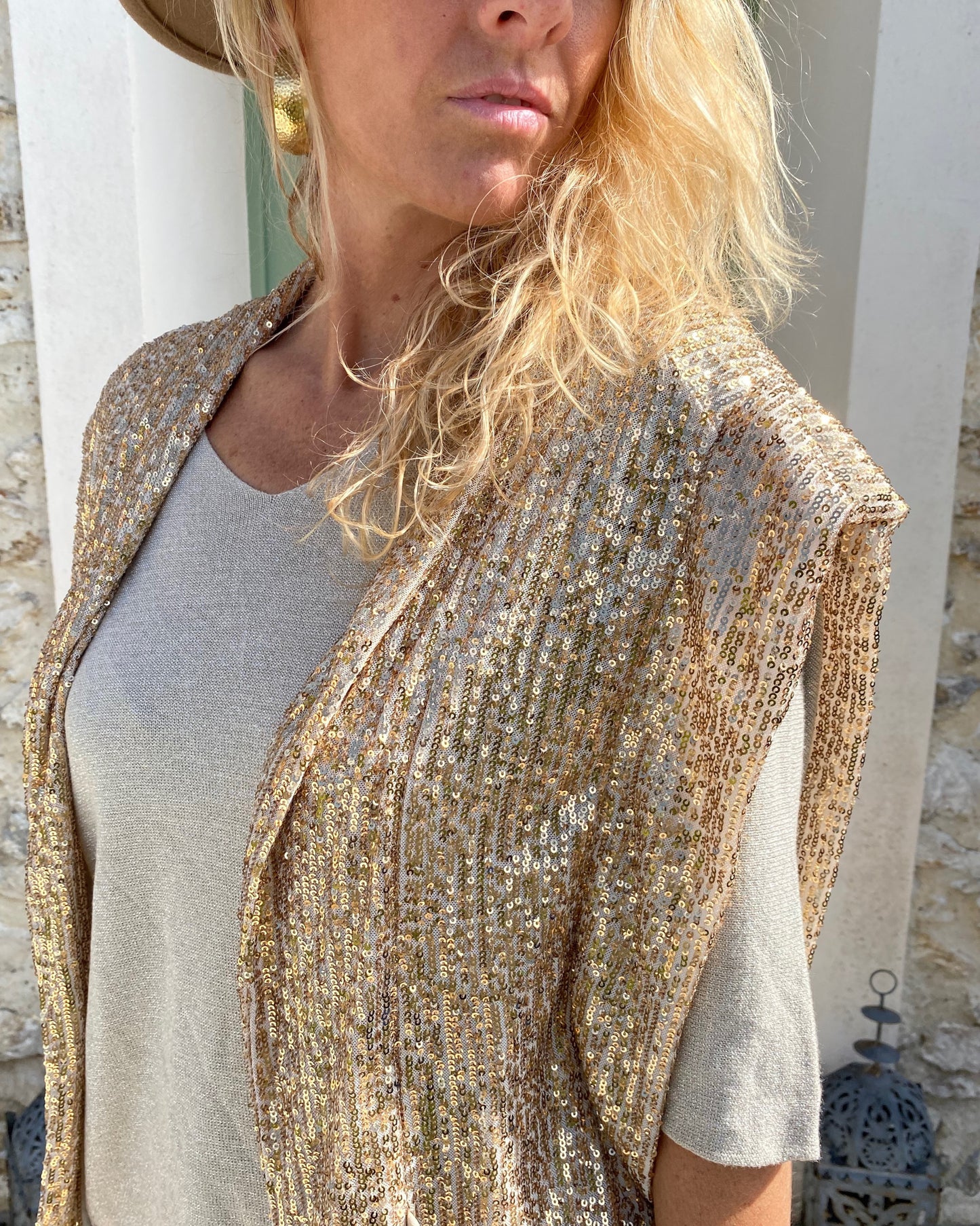 Veste Sequins Or