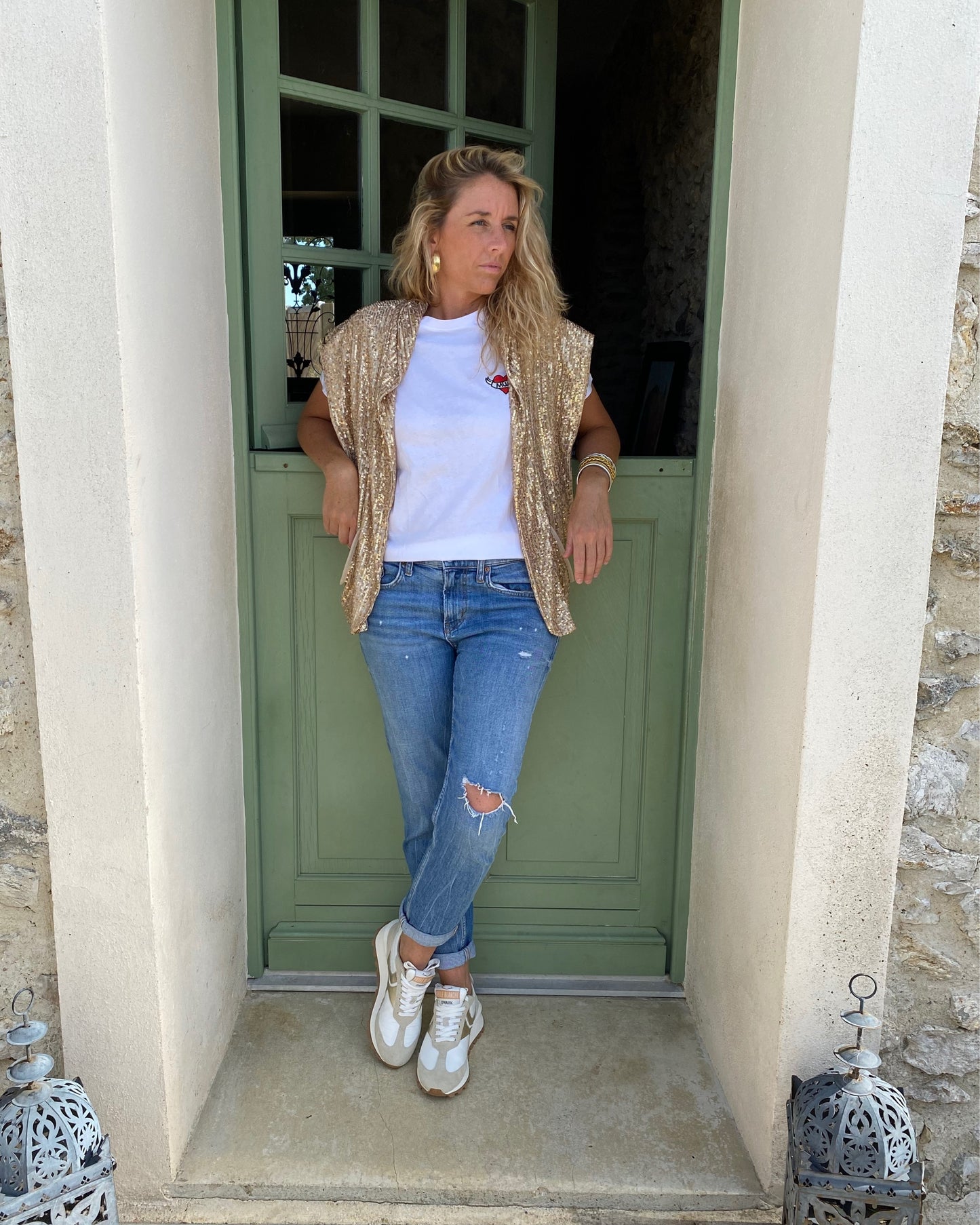 Veste Sequins Or