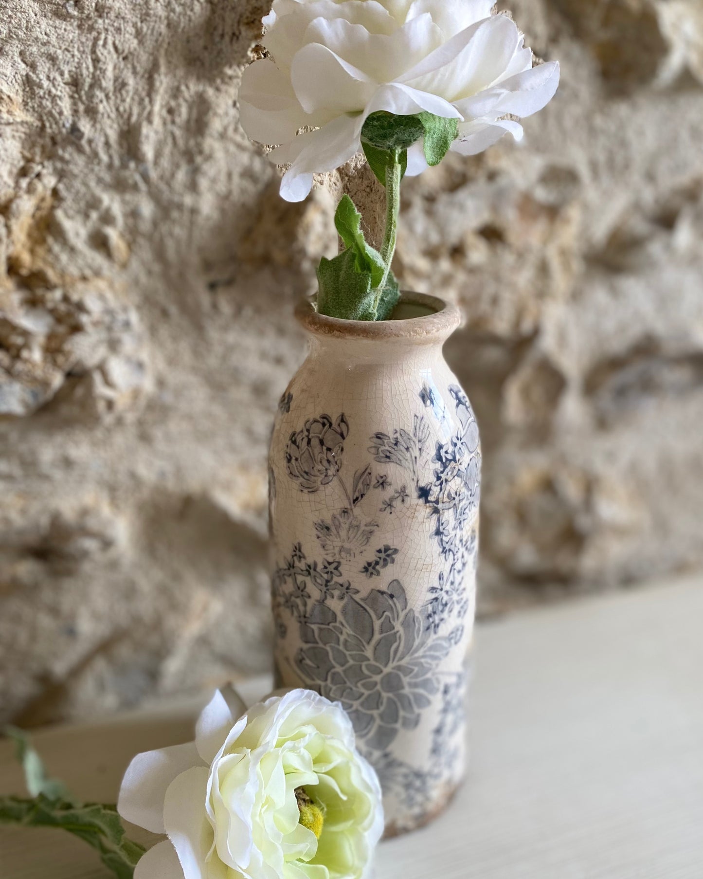 Bouteille Fleurs Bleues