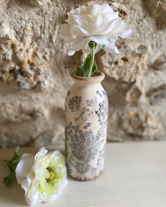 Bouteille Fleurs Bleues