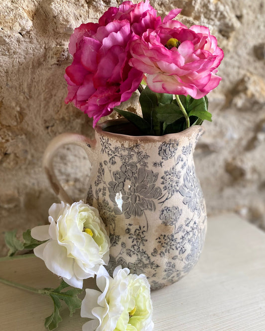 Cruche Fleurs Bleues