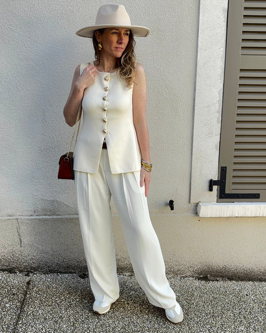 Gilet Inès Écru