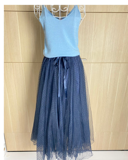 Jupe Tulle Bleu Marine