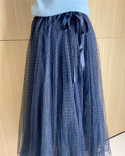 Jupe Tulle Bleu Marine