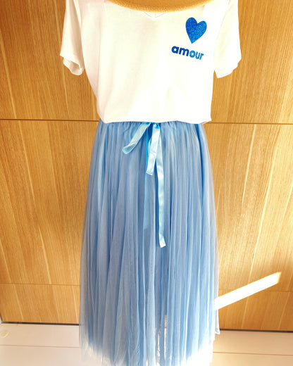 Jupe Tulle Bleu Ciel