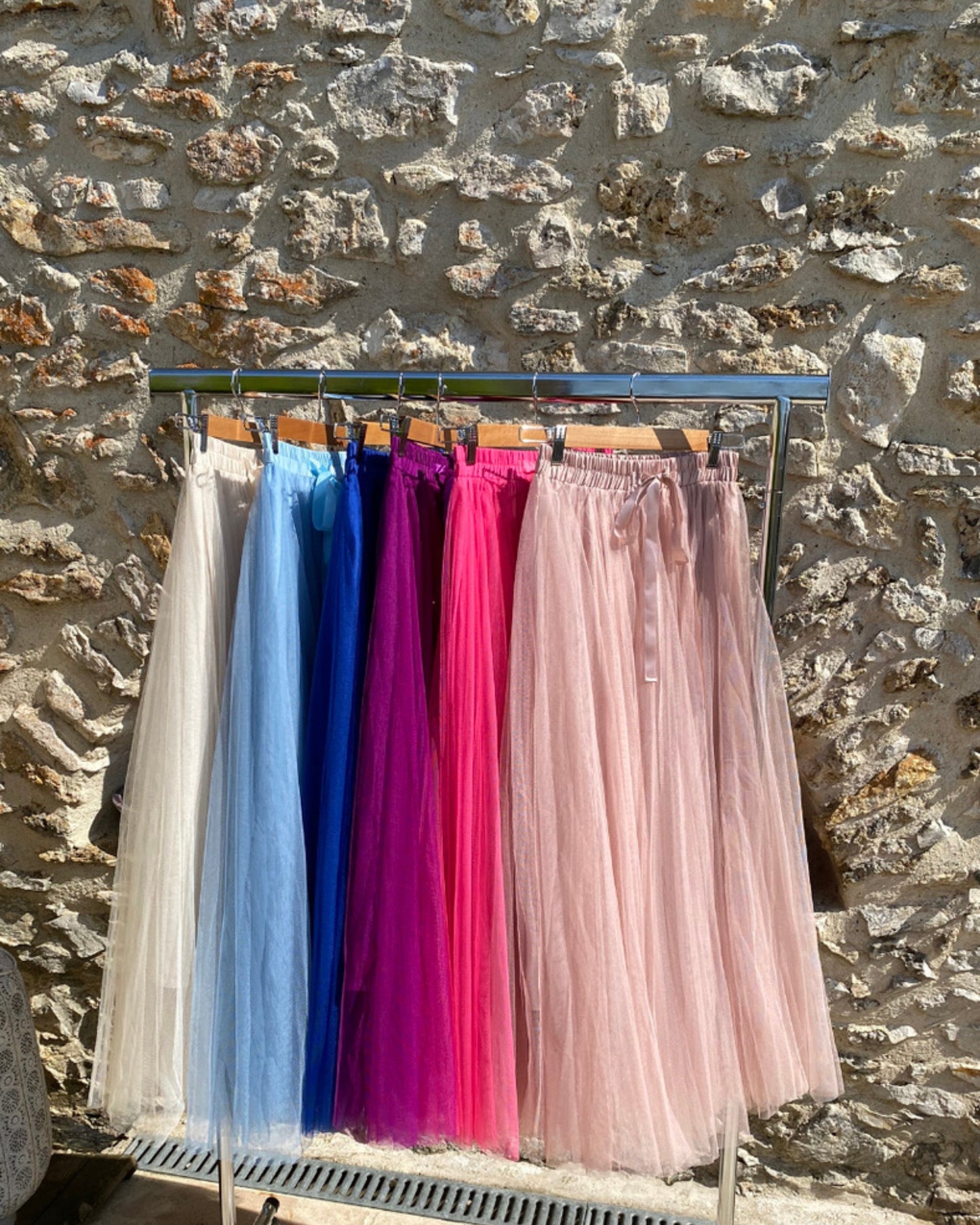 Jupe Tulle Vieux Rose