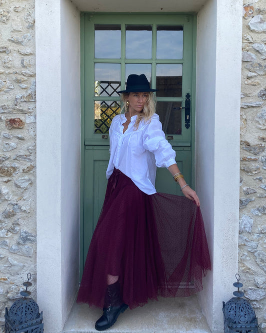 Jupe Tulle Bordeau