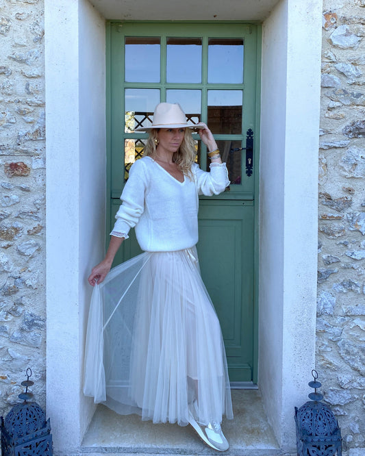 Jupe Tulle Crème