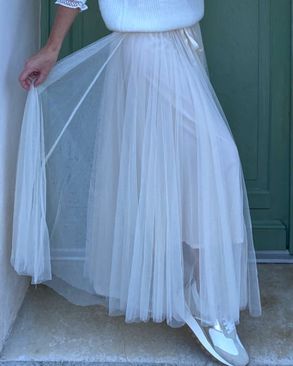 Jupe Tulle Crème