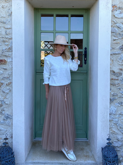 Jupe Tulle Taupe