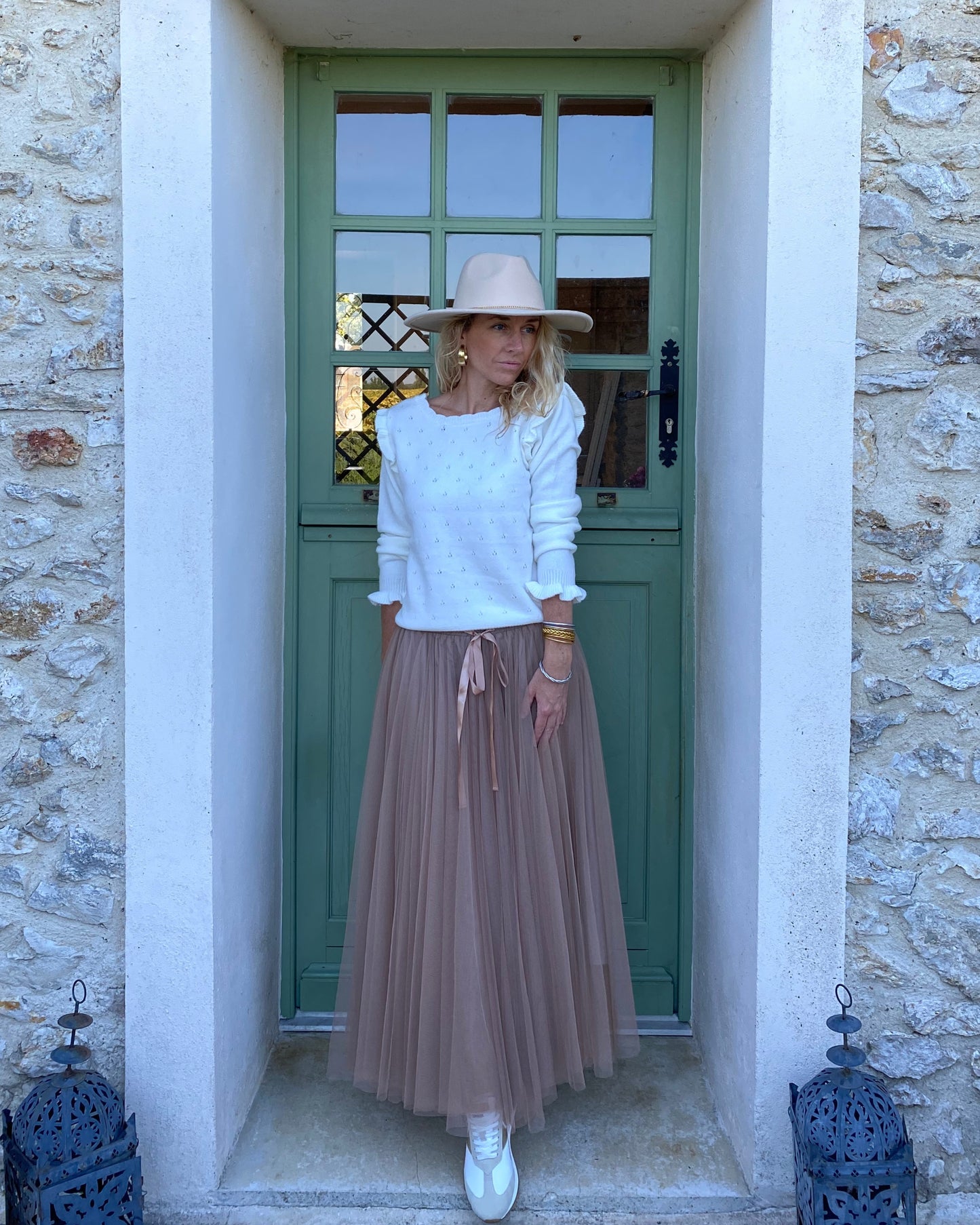 Jupe Tulle Taupe
