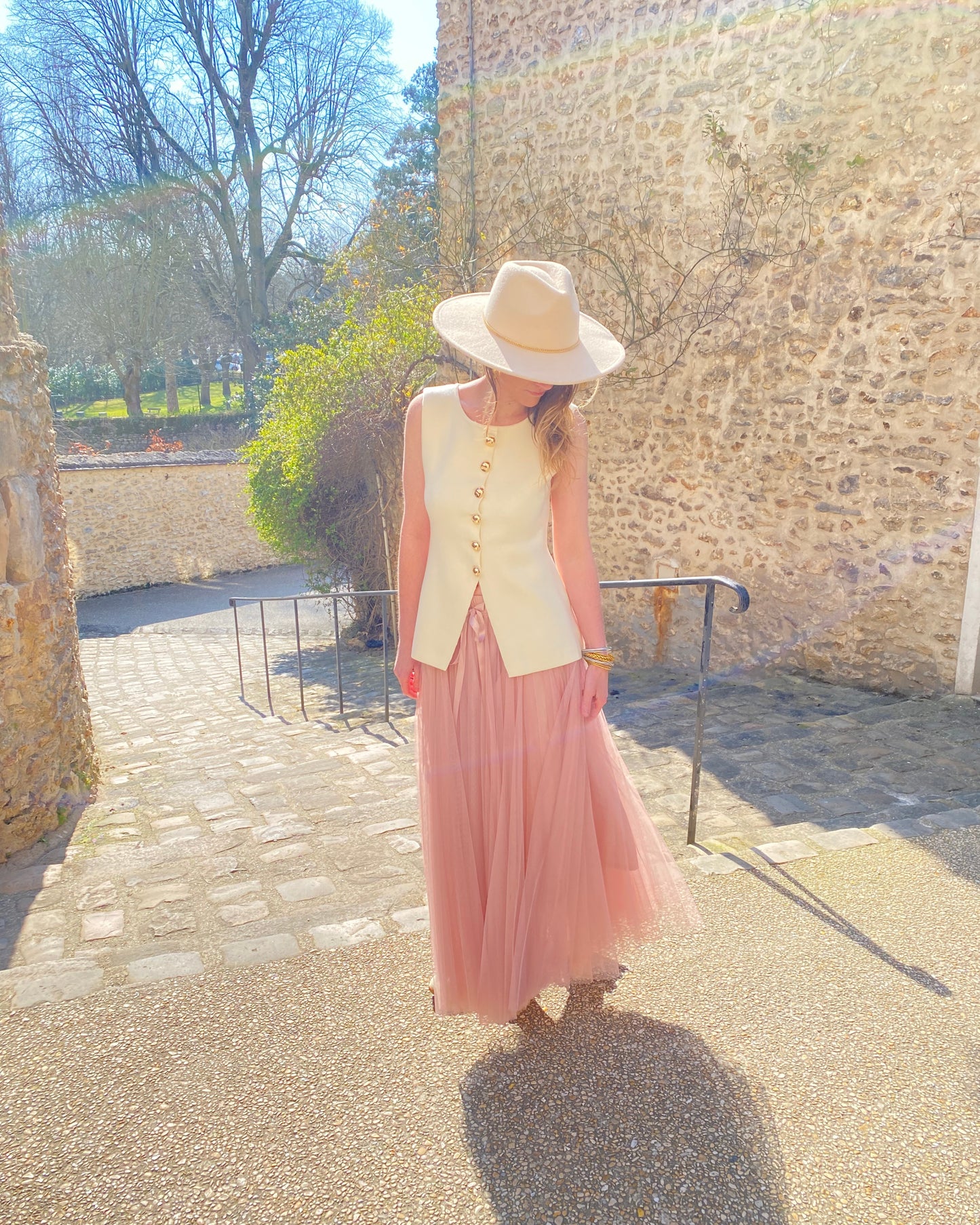 Jupe Tulle Vieux Rose