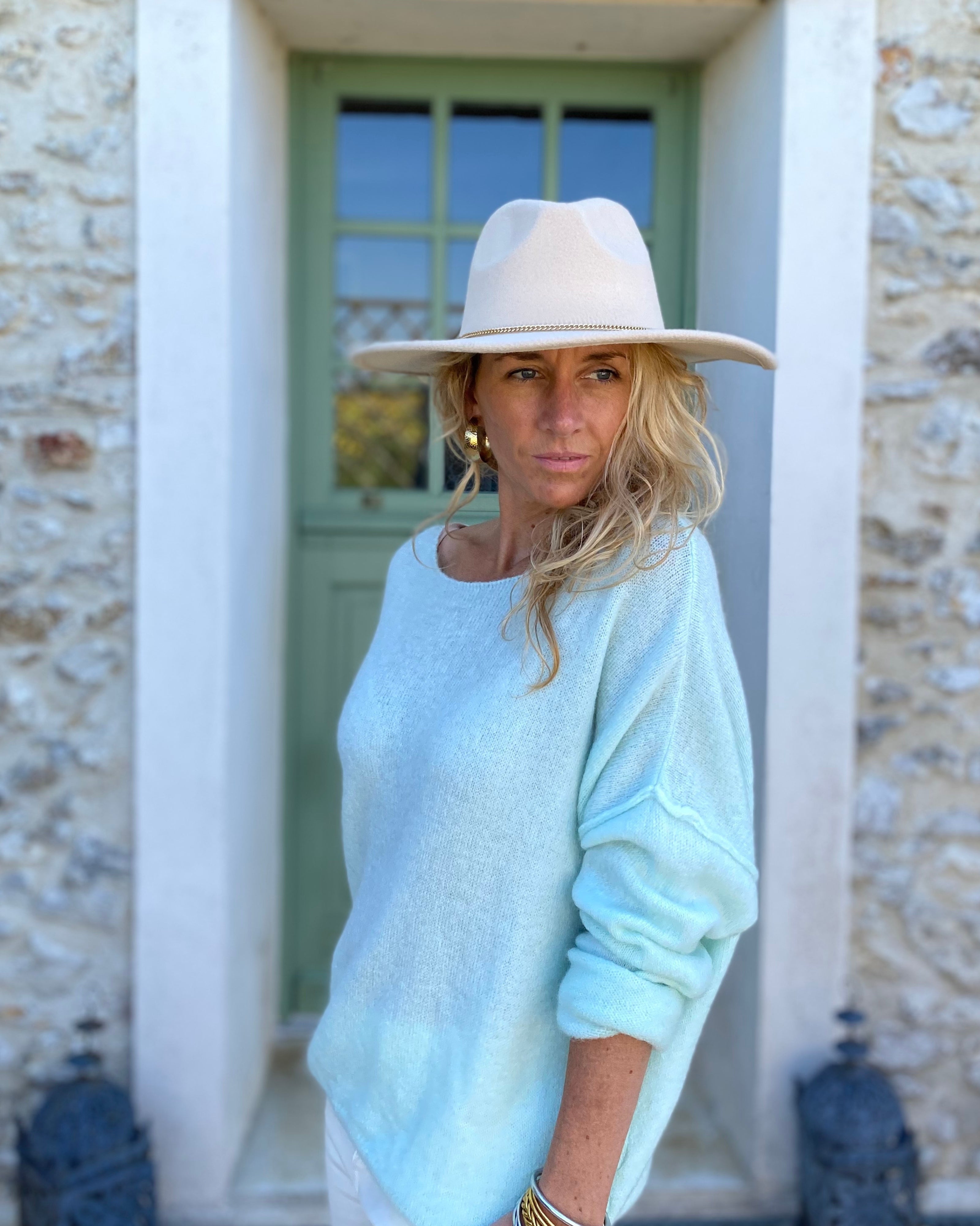 Pull sales vert eau