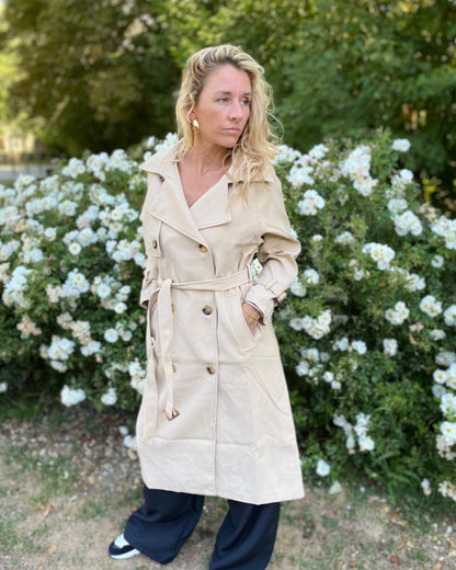 Trench Coat Long Beige