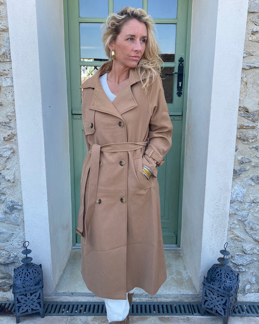 Trench Coat Long Camel
