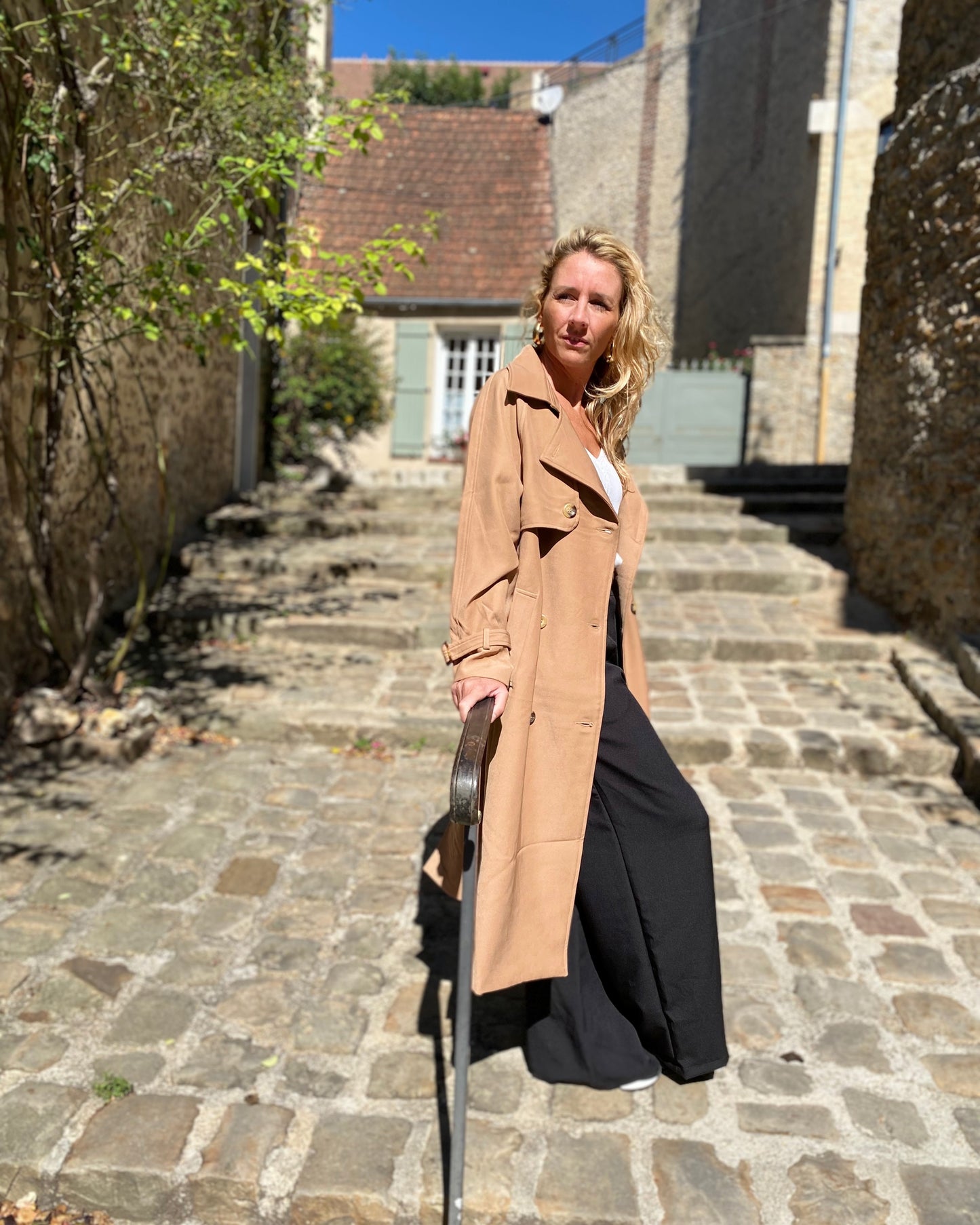 Trench Coat Long Camel