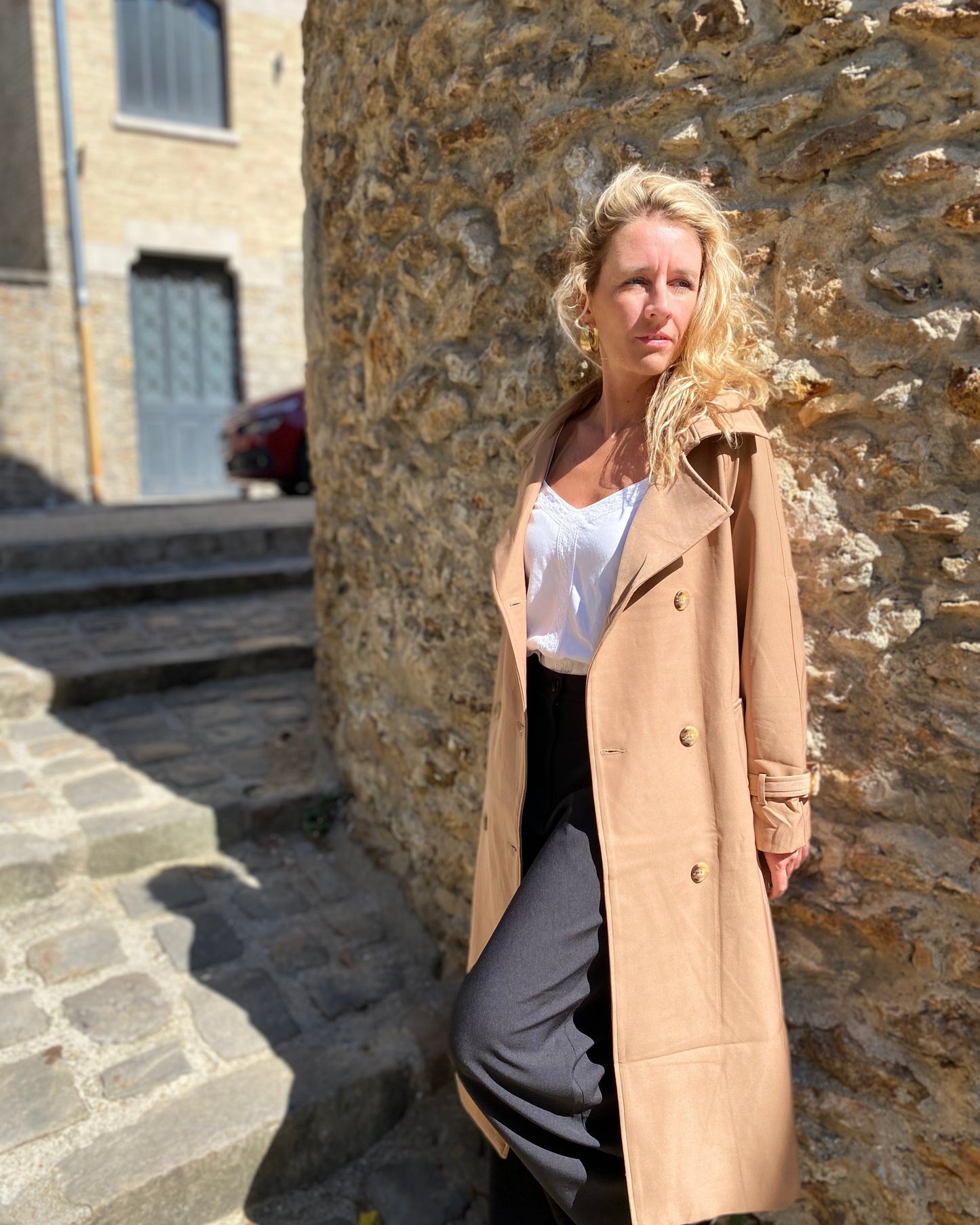 Trench Coat Long Camel