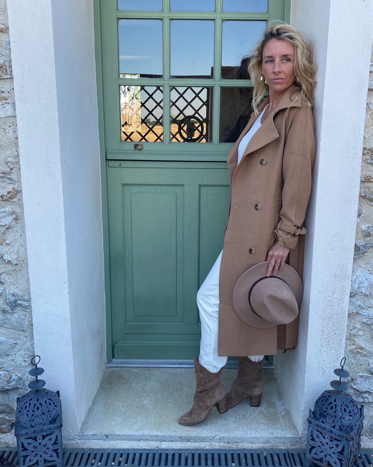Trench Coat Long Camel