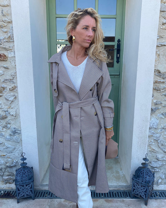 Trench Coat Pied de Poule