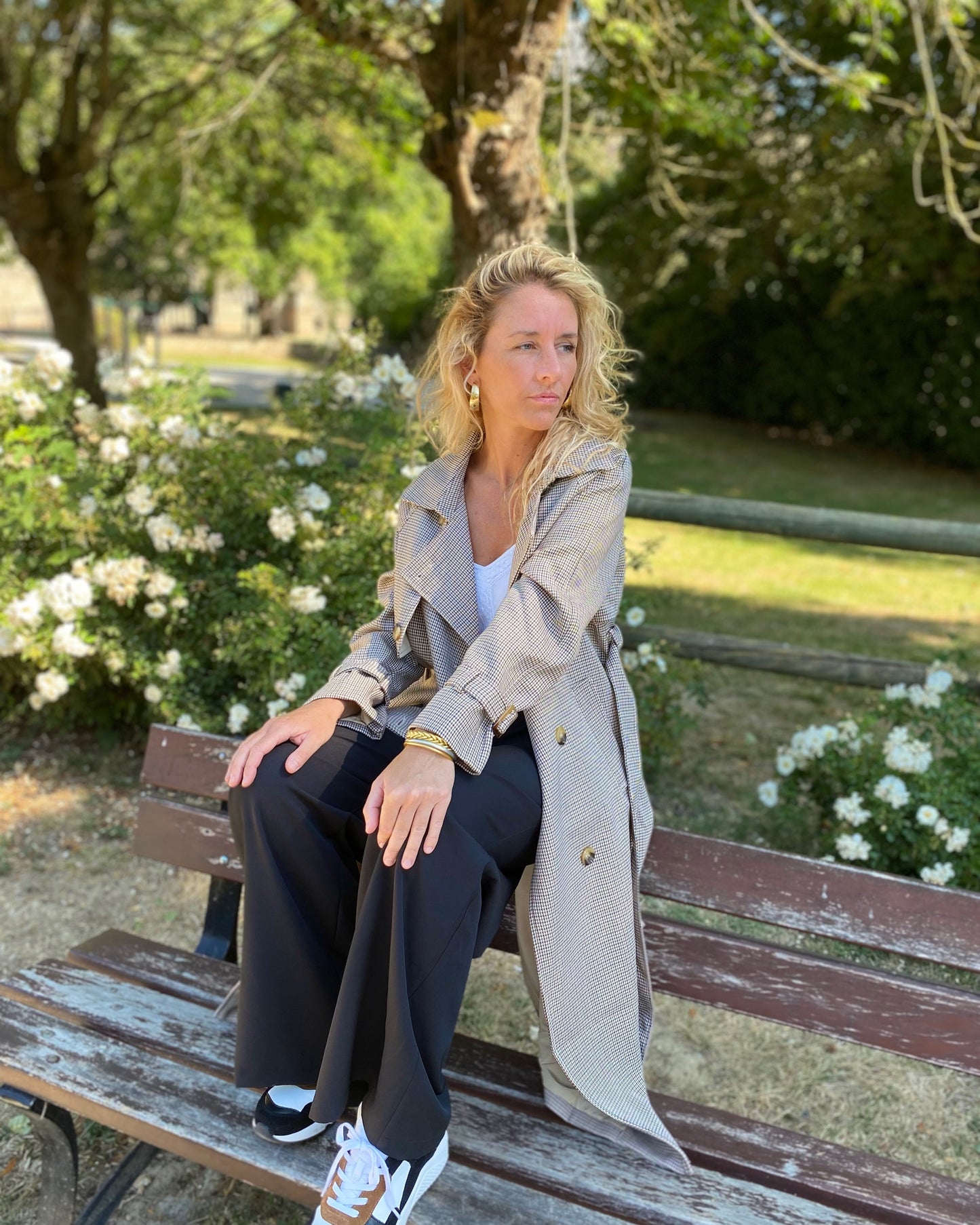 Trench Coat Pied de Poule