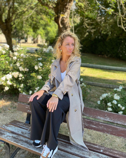 Trench Coat Pied de Poule