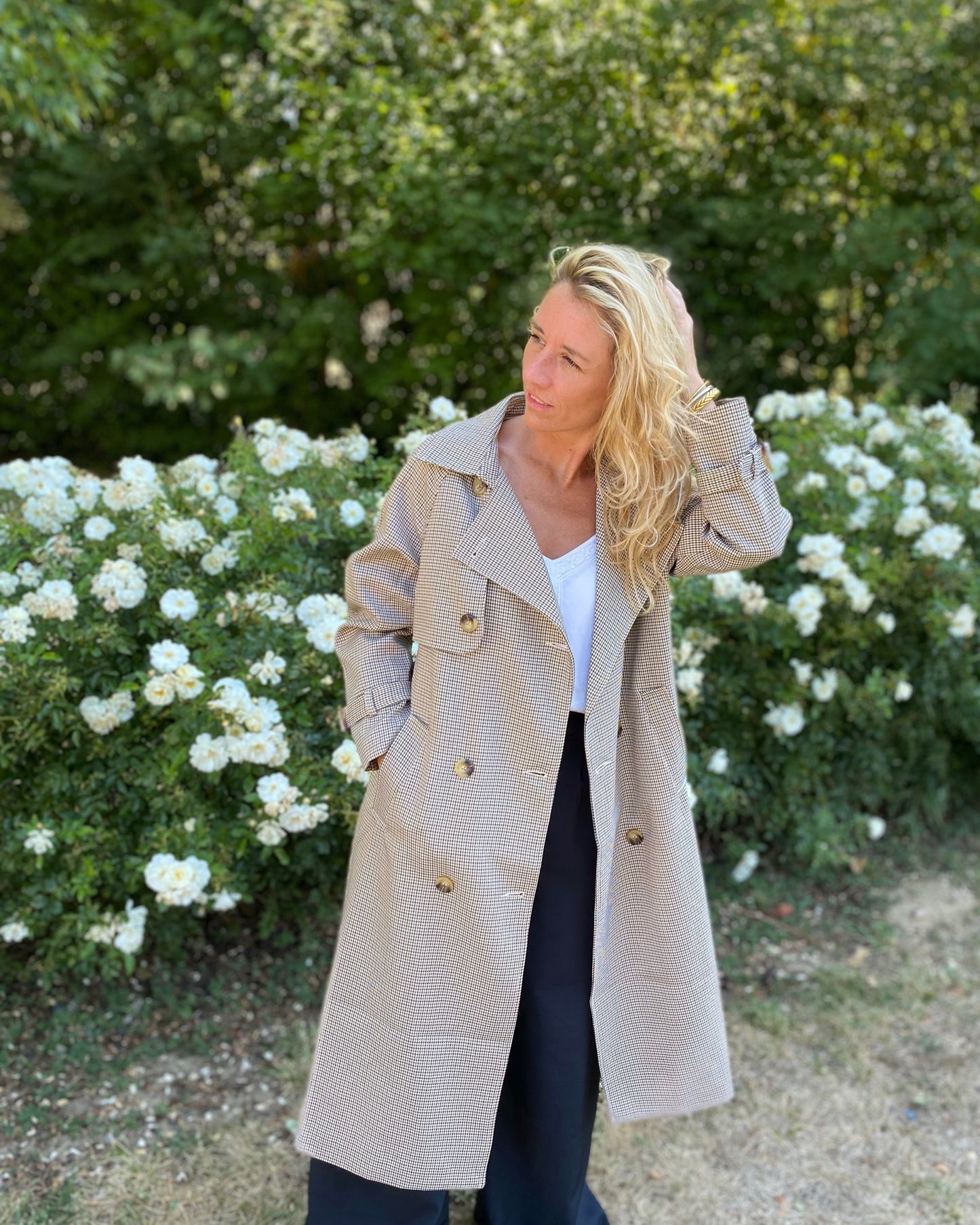 Trench Coat Pied de Poule
