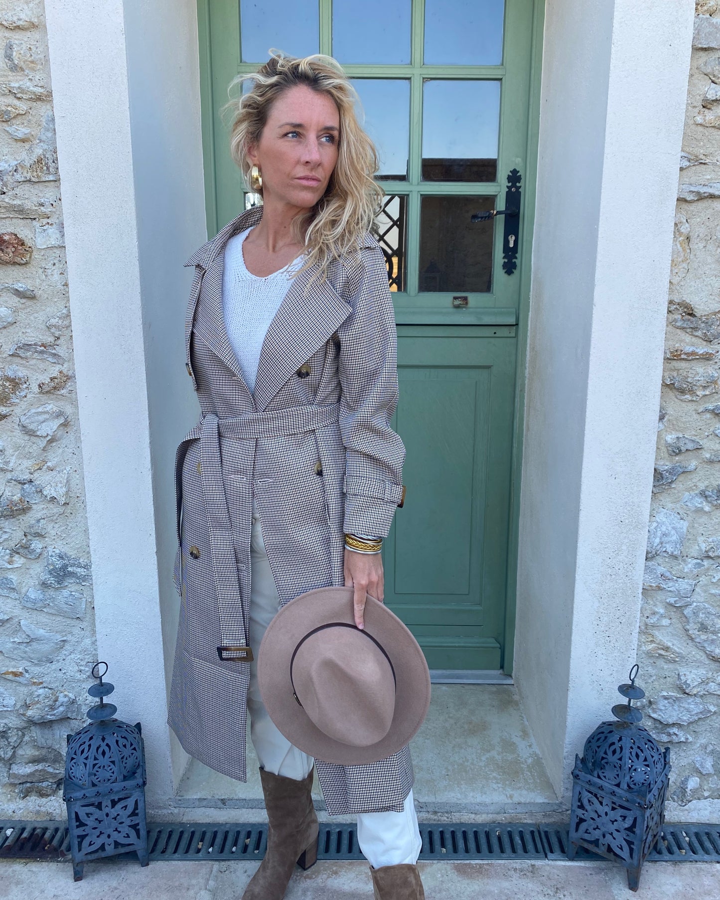 Trench Coat Pied de Poule