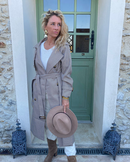 Trench Coat Pied de Poule