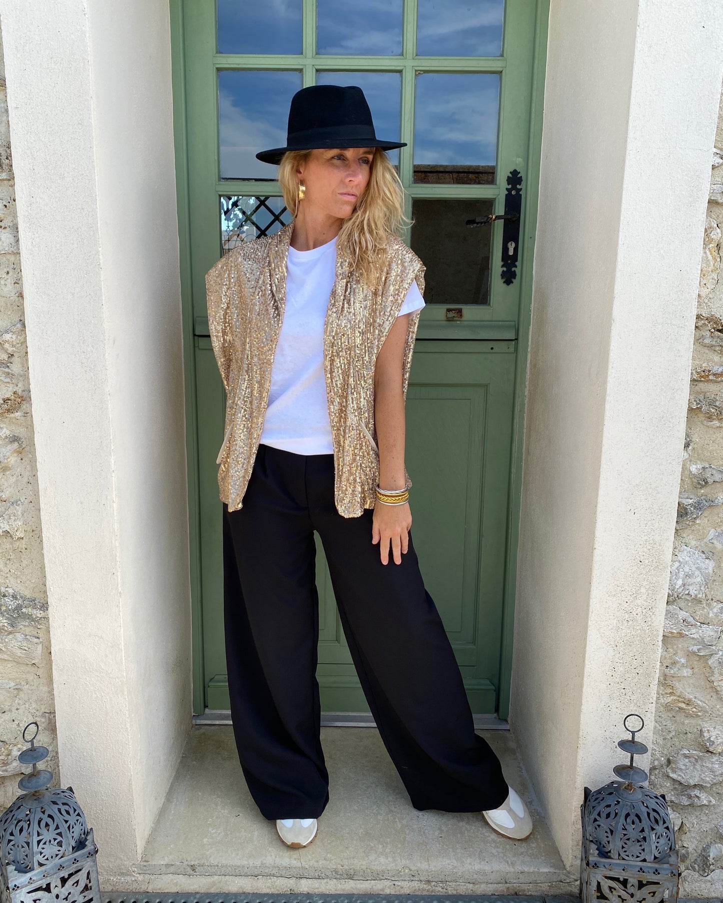 Veste Sequins Or