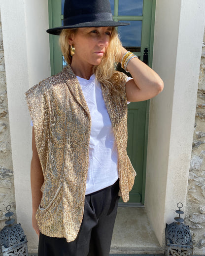 Veste Sequins Or