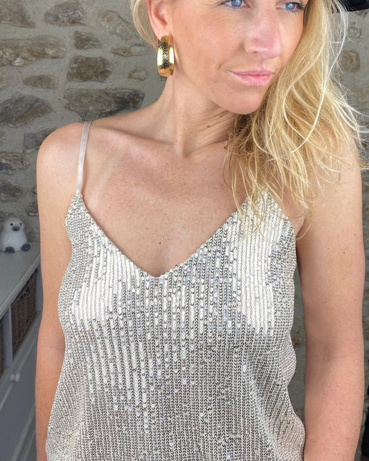 Top Sequins Créme